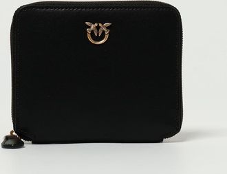 Pinko Portafoglio in pelle bovina con chiusura e placca logo Love Birds