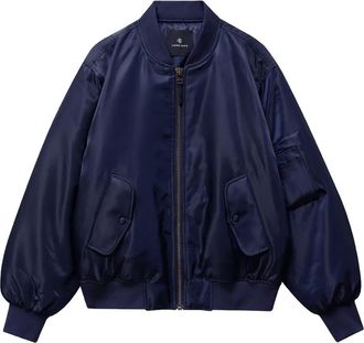 Anine Bing Bomber Leon con zip - Blu