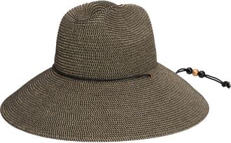 San Diego Hat Company Honey Metallic Straw Lifeguard Hat in Black at Nordstrom