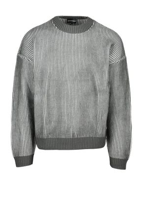 Emporio Armani Virgin Wool Cotton Sweater - Green