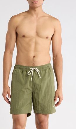 PacSun Collegiate Swim Trunks in Green at Nordstrom, Size X-Large