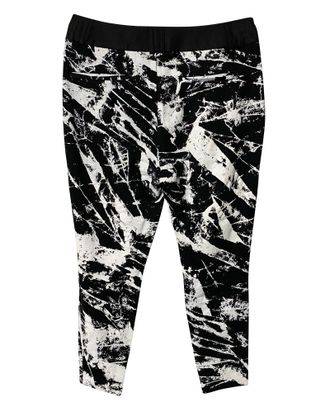 Helmut Lang Marble Jogger Pants in Black and White Rayon