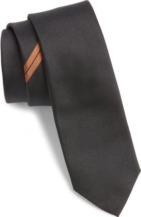 Ermenegildo Zegna Diagonal Stripe Mulberry Silk Jacquard Tie in Vicuna at Nordstrom