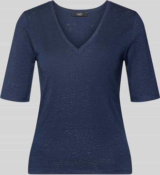 Max Mara Regular Fit T-Shirt aus Leinen-Mix Modell OPZIONE in Marine, Gr&ouml;&szlig;e XXL