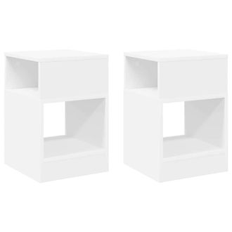 vidaXL Mesa Auxiliar 2 Pcs 30,5 X 30 X 45 Cm Madera De Ingenier&iacute;a Vidaxl
