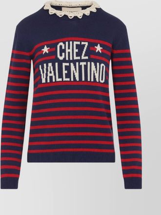Valentino knitwear sweater asymmetric neck design
