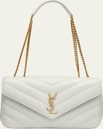 Saint Laurent Loulou Medium YSL Chain Shoulder Bag in Quilted Leather