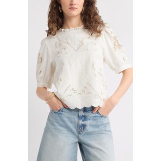 Tommy Bahama Palm View Pop-Over Top Womens Clothing White
