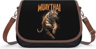 Generic Tiger Muay Thai Fashion Womens Crossbody Bags Novelty Handbag Shoulder Bag Purse