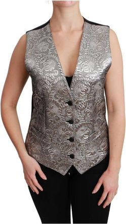 Dolce & Gabbana Vests - Dames - Gillet - Veelkleurig - XS - Katoen - Kostuums