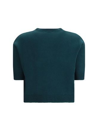 Gucci Womens Soft Wool Jumper Pine-Green Top Pine/green