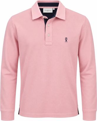 Vicomte A Lange mouwen Polo - Heren - Polos - Roze - L - Katoen - Tops