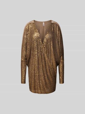 Norma Kamali Minikleid in Wickel-Optik in Gold, Gr&ouml;&szlig;e S