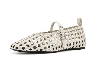 Rag & Bone Spire Mary Jane Womens Flat Shoes Antique White : EU 39.5 (US Womens 9.5) M, Synthetic