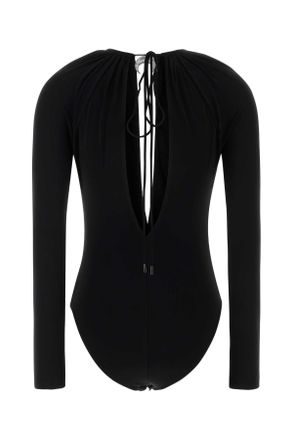 Marine Serre Wto459acjer0082 Bk99 Black Exterior: Viscose Elastane Maglie Sweater
