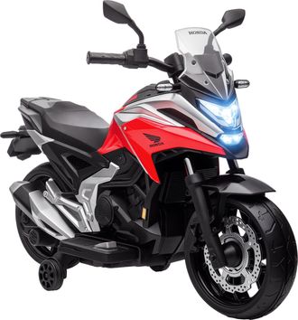 Mauro Ferretti Moto Elettrica Per Bambini 3-6 Anni Licenza Honda Con Fari, Musica E Rotelle, 107x46x75 Cm, Rosso