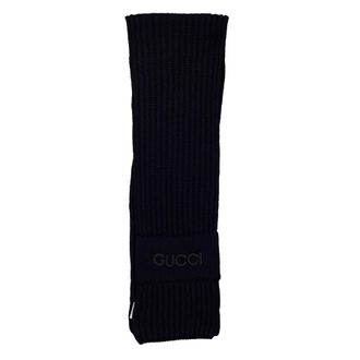 Gucci Wool Cashmere Scarf With Embroidery