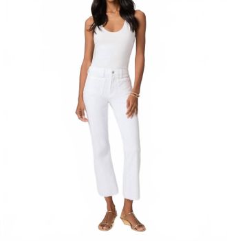 Paige Womens Mason Crop Boot Pants In Crisp White