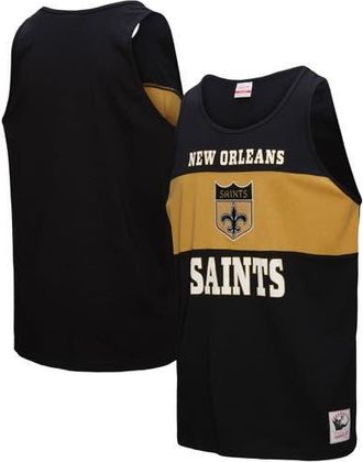Mitchell & Ness Mens Mitchell & Ness Black New Orleans Saints Retro Colorblock Tank Top at Nordstrom, Size Xxx-Large