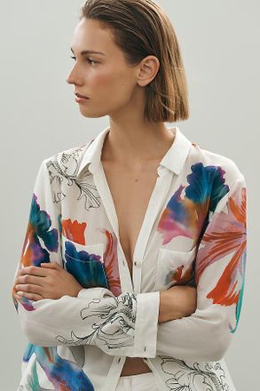 Pilcro Romy Relaxed Buttondown Shirt by Pilcro