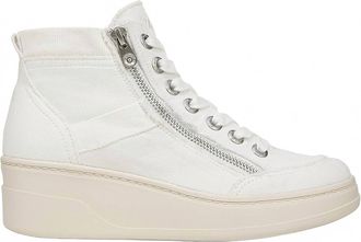 Blowfish Womens Camden Wedge Sneaker In White Canvas
