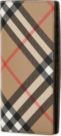 Burberry Mens Cavendish Wallet Beige Polyurethane Polyester Cotton