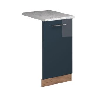 Vicco Panel Frontal Del Lavavajillas Fame-line, Azul Oscuro Alto Brillo, 45 Cm, Et M&aacute;rmol Vicco