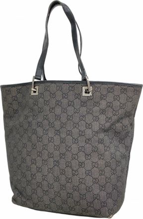 Gucci Black Denim Tote Bag (Pre-Owned)