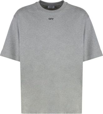 Off-white Gray Cotton Mens T-Shirt