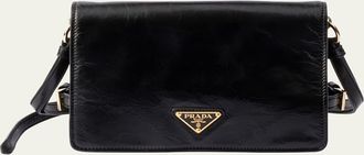 Prada Flap Soft Leather Shoulder Bag