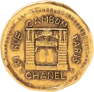Chanel Pre-owned Jewellery, female, Yellow, Size: ONE SIZE Pre-owned Cambon Paris Coin