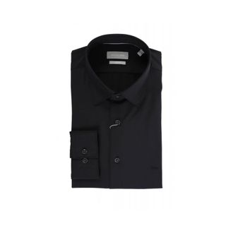 Michael Kors Overhemden, Heren, Zwart, 4Xl, Leer, Slim Fit Performance Stretch Overhemd