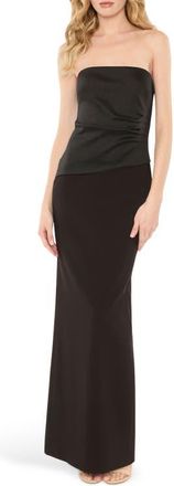 LIKELY Evie Strapless Column Gown in Black at Nordstrom, Size 10