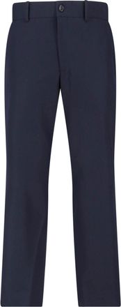 Comme Des Gar&ccedil;ons Blue Tailored Straight-Leg Wool Trousers