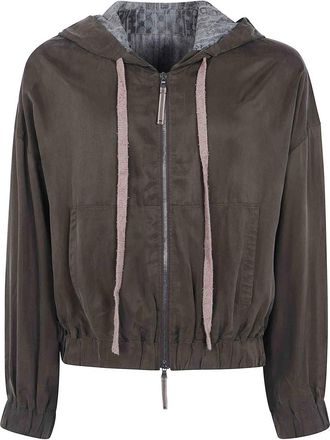Ziggy Chen Cropped Full Zip Hoodie