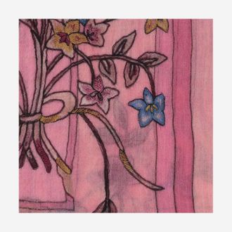Faliero Sarti Womens Scarf Chantal Pink Wool Scarfs