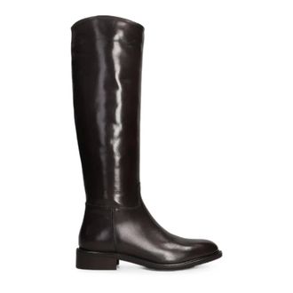 Julie Dee Mw062 Hoge Leren Laarzen - Dames - Schoenen - Bruin - Maat: 39 EU