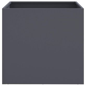 vidaXL Jardineras 2 Unidades Acero Gris Antracita 49x47x46 Cm Vidaxl