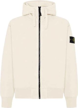 Stone Island hoodie met rits en logoapplicatie