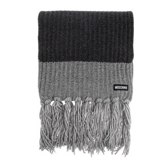 Moschino Sjaal met logo - Heren - Wintersjaals - Grijs - ONE Size - Accessoires