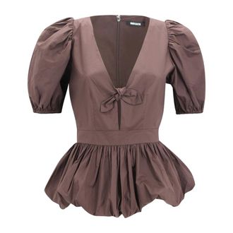 Rotate ROTATE Birger Christensen, Blouses, female, Brown, Size: XS Marie Top