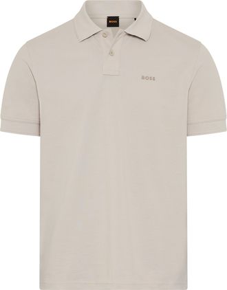 Boss Orange by Hugo Boss Poloshirt BOSS ORANGE Prime, Herren, Gr. 4XL, open grau070, Jersey, Obermaterial: 100% Baumwolle, regular fit h&uuml;ftlang, hoch geschlossener Ausschnitt,