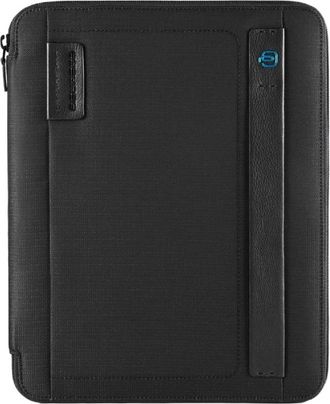 Piquadro Wallets & Cardholders, male, Black, Size: ONE SIZE Slim A4 Notepad Holder with Zip Closure and Pen Holder