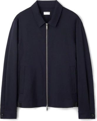 Tiger Of Sweden Barnaby Zip - Heren - Zomerjassen - Blauw - XL - Wol - Jassen