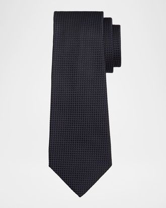 Kiton Men & apos;s Silk Micro-Jacquard 7-Fold Tie