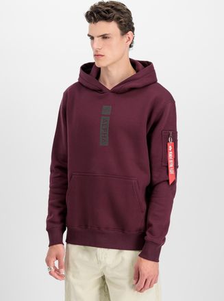 Alpha Industries Hoodie ALPHA INDUSTRIES Alpha Puff Print Hoodie, Herren, Gr. M, schwarz cherry, Obermaterial: 80% Baumwolle, 20% Polyester, regular fit, Sweatshirts H
