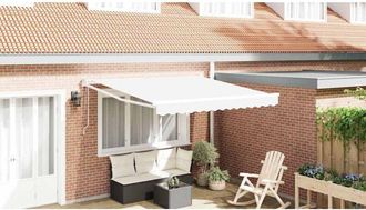 vidaXL Toldo Retr&aacute;ctil Blanco 350 X 250 Cm Tela Vidaxl