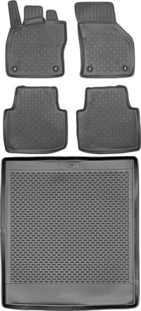 OEM Juego De Alfombrillas Para Skoda Superb Iii Kombi De 2015: Alfombrilla Para Coche + Alfombrilla Para Maletero