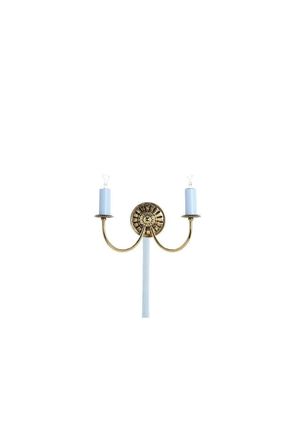 Netlighting Solar Polished Brass Candle Wall Lamp in Yellow