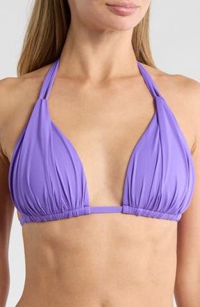 La Blanca Halter Bikini Top in Ultraviolet at Nordstrom Rack, Size 12